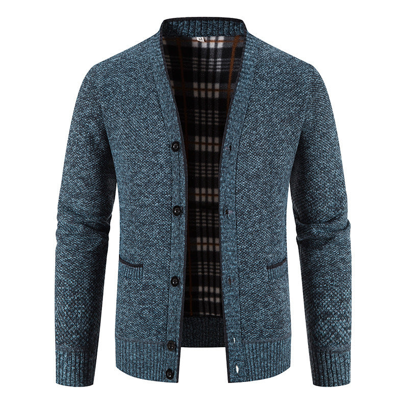 SOLID KNIT CARDIGAN FOR MEN