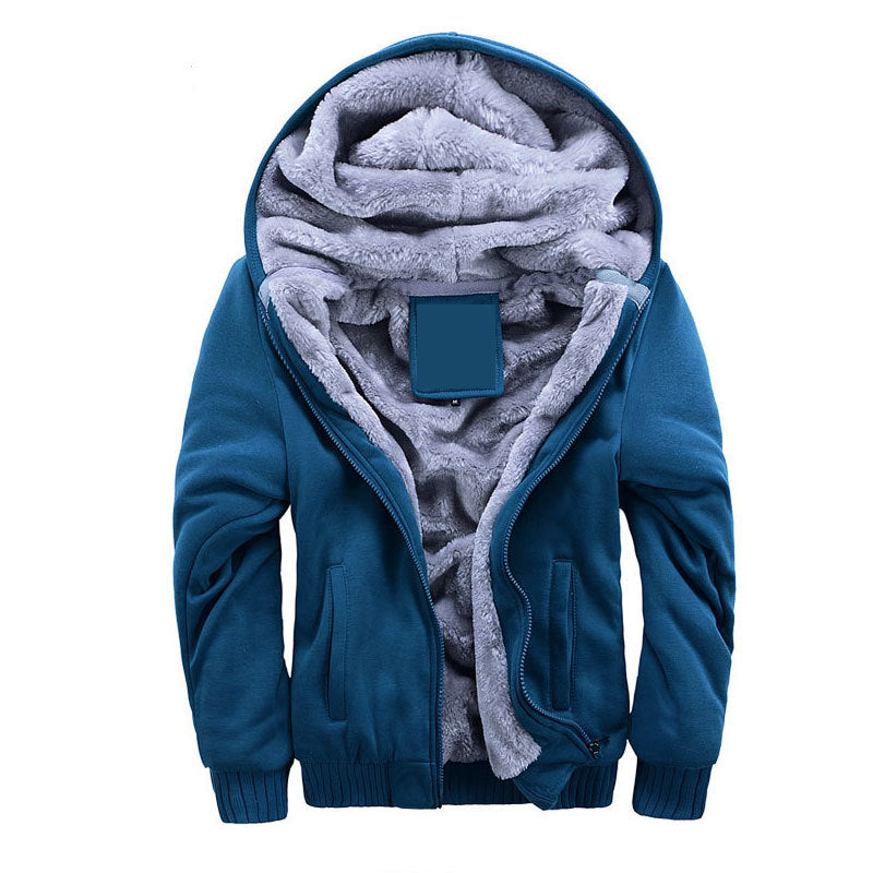 THICK LINED HOODED ZIP HOODIE FOR MEN