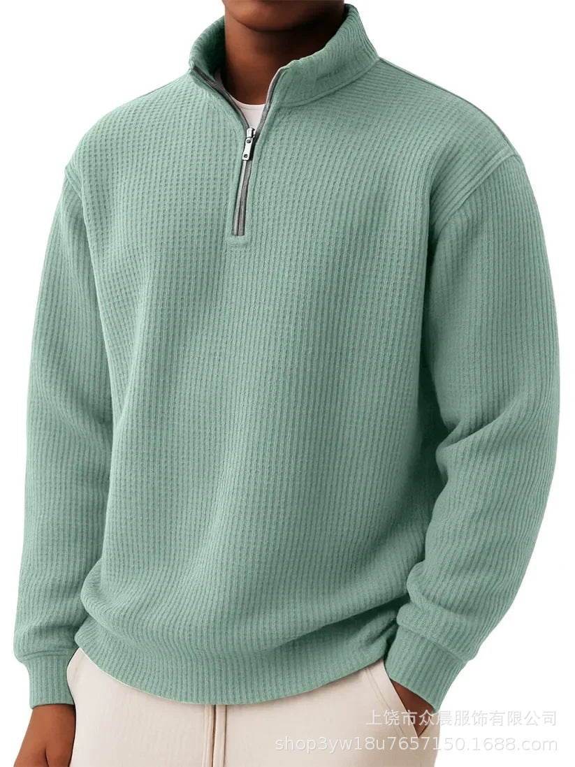 QUARTER ZIP KNIT SWEATER FOR MEN