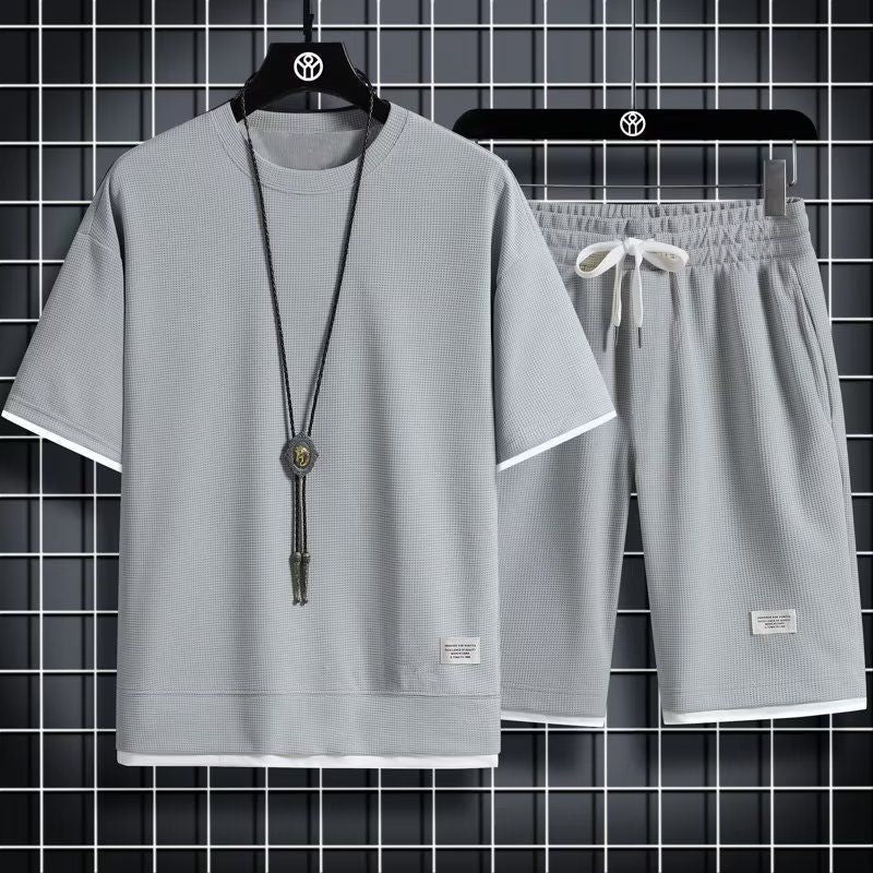 WAFFLE KNIT SET FOR MEN