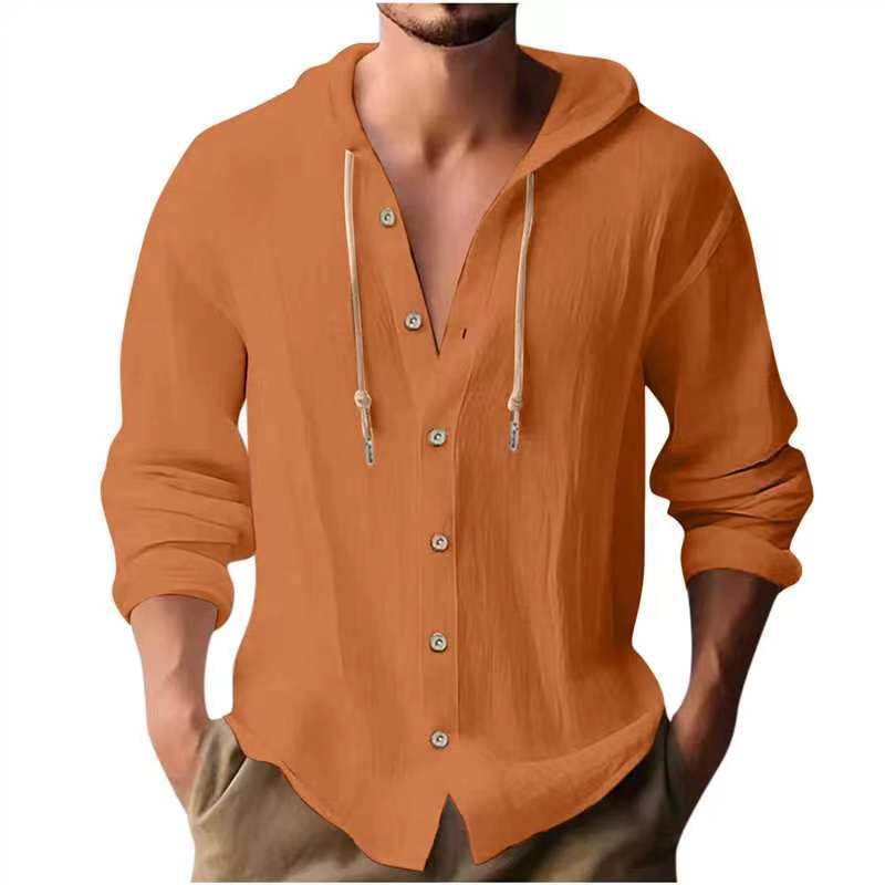 HOODED LONG SLEEVE SHIRT FOR MEN