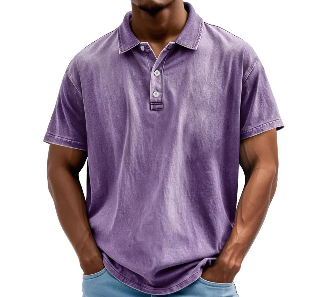 WASHED POLO SHIRT FOR MEN
