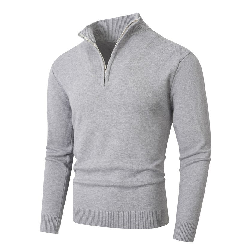 HALF ZIP KNIT SWEATER FOR MEN