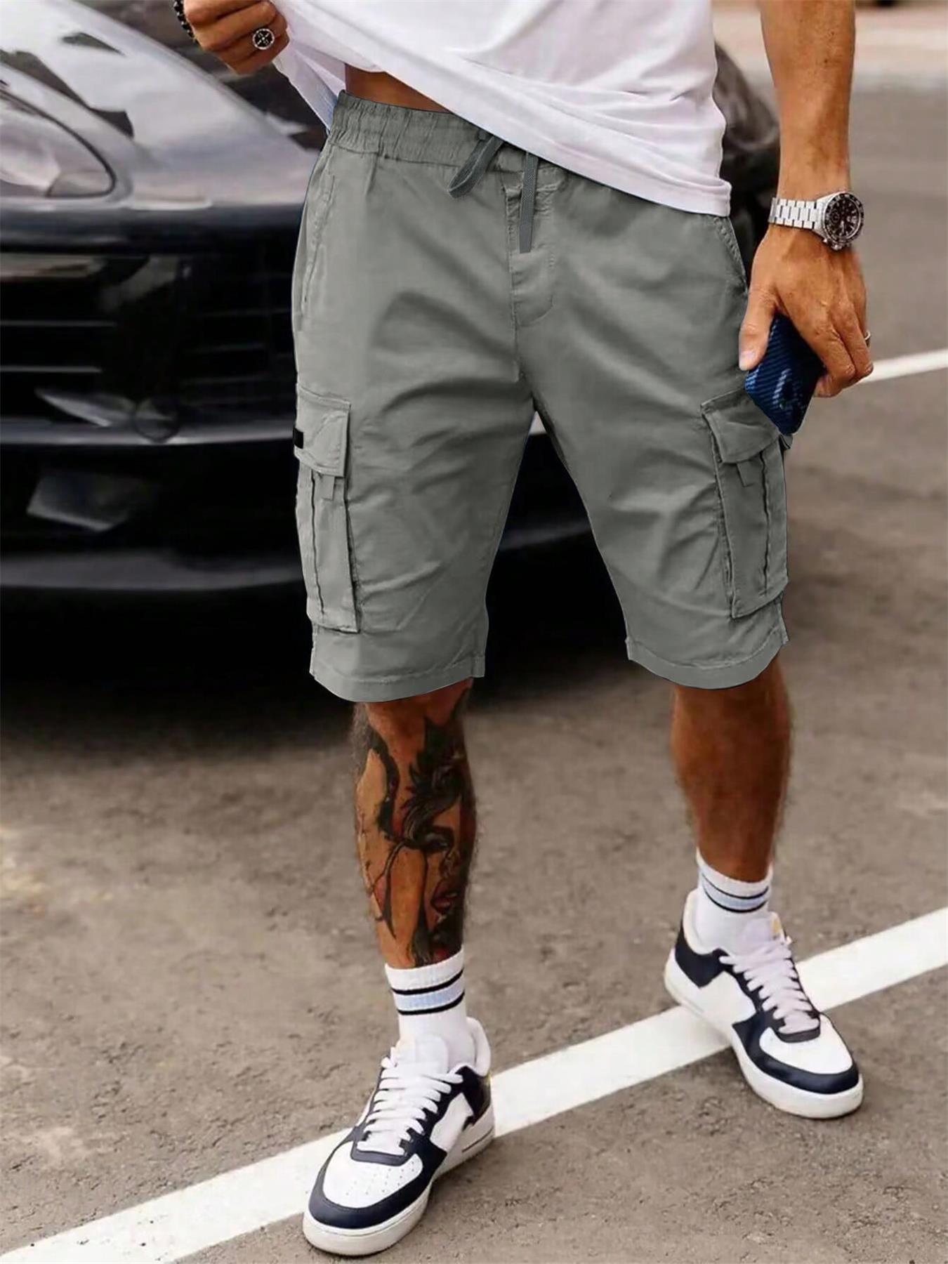 DRAWCORD CARGO SHORTS FOR MEN