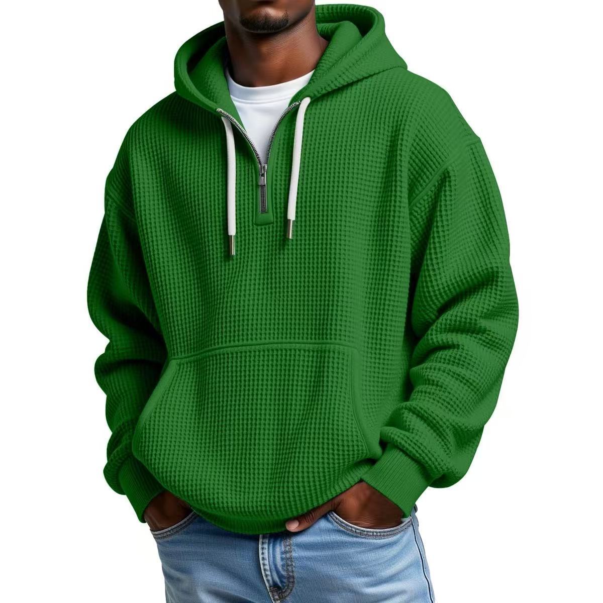 WAFFLE KNIT HOODIE FOR MEN