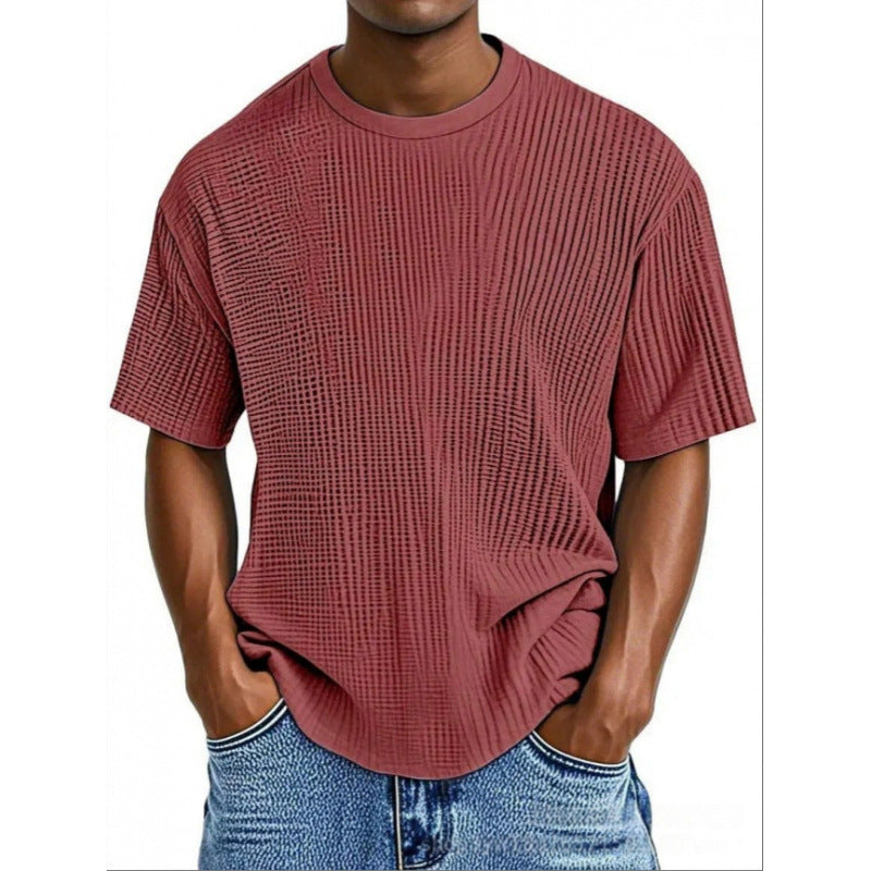 WAFFLE KNIT TEE FOR MEN