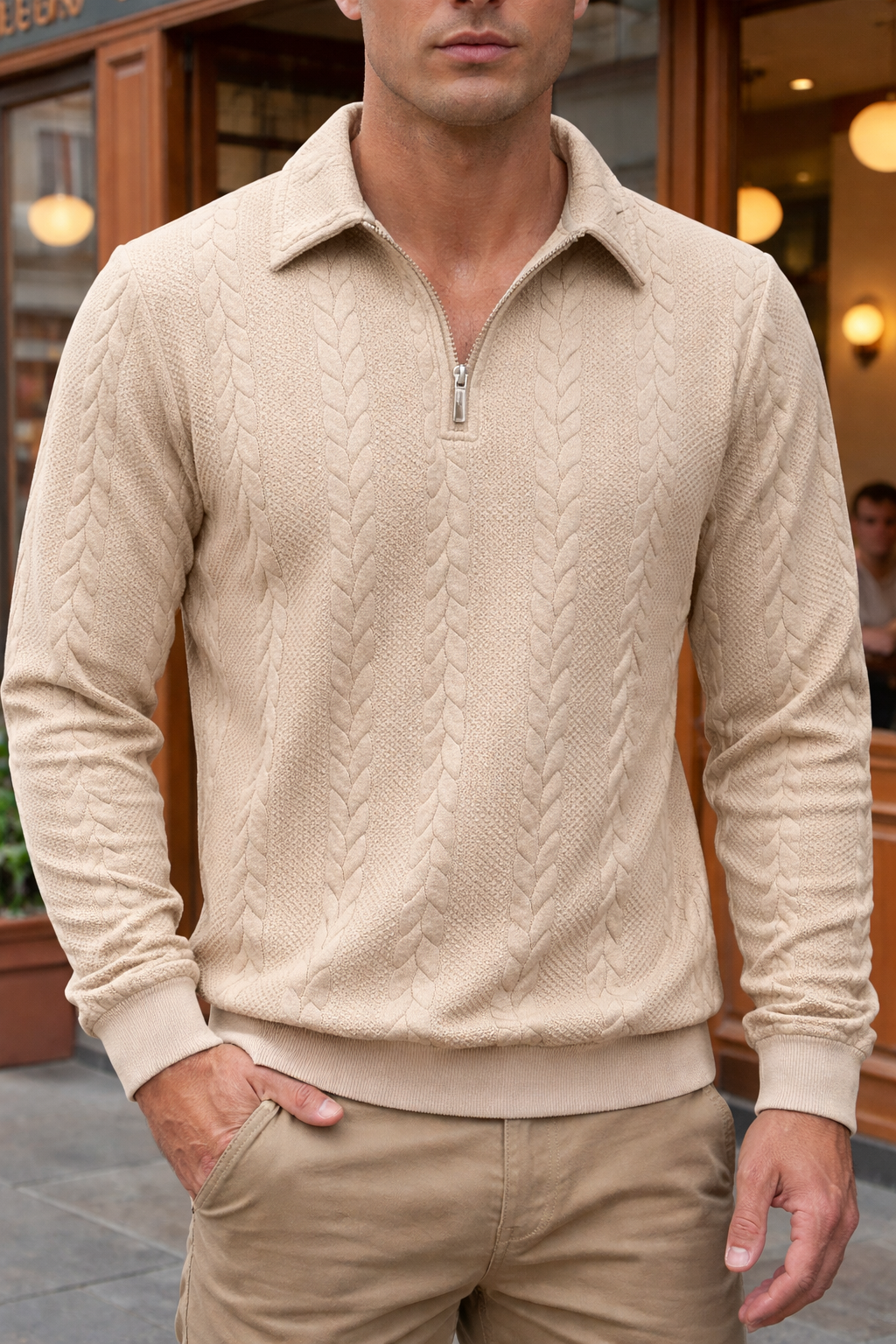 WENTWORTH LONDON | ELEGANT HALF-ZIP POLO FOR MEN