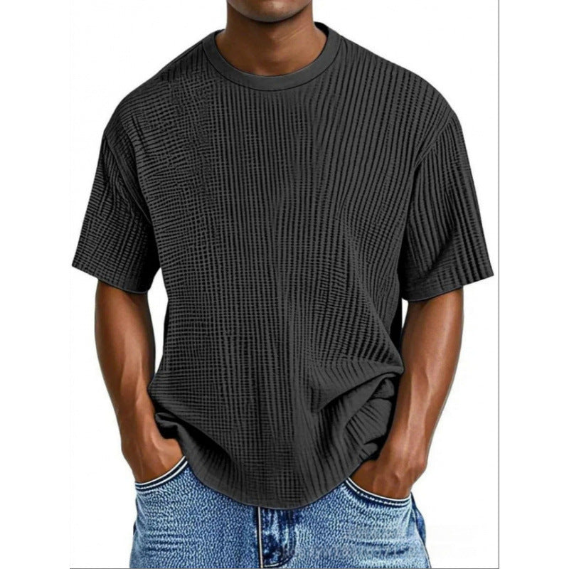 WAFFLE KNIT TEE FOR MEN
