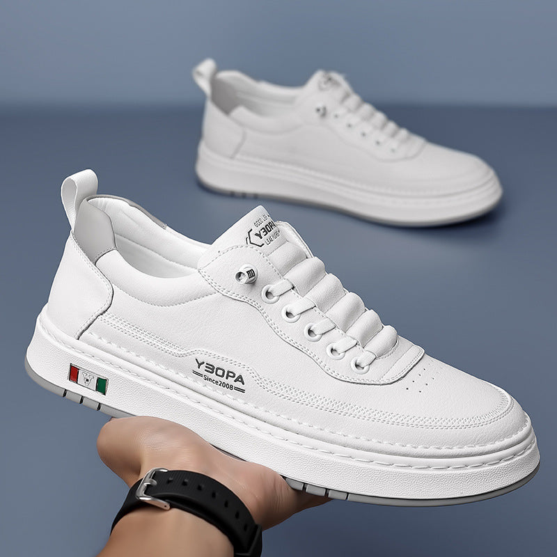 LEATHER CUSHIONED SNEAKERS FOR MEN