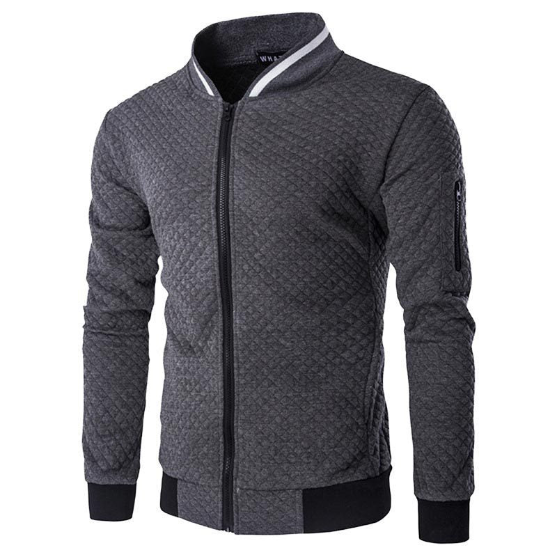 CHECKERED ZIPPER JACKET FOR MEN