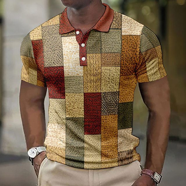 PATCHWORK POLO SHIRT FOR MEN