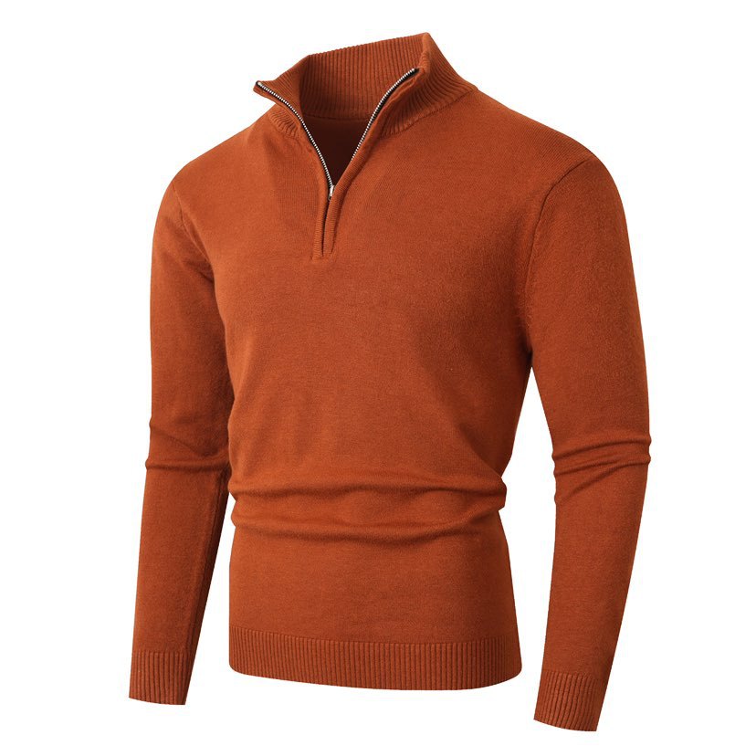 HALF ZIP KNIT SWEATER FOR MEN