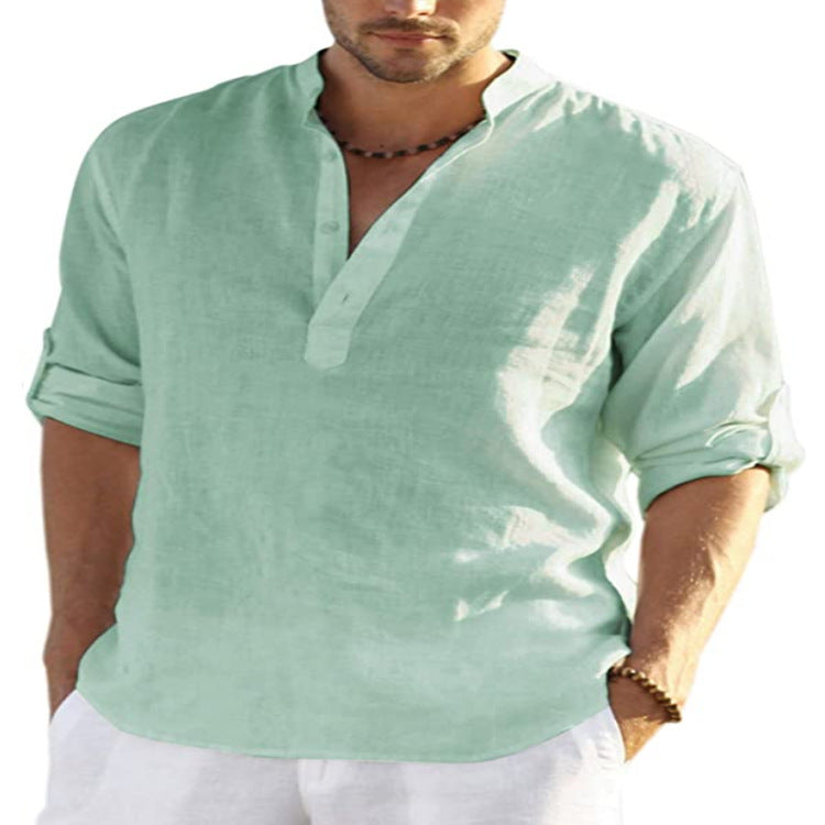 STAND COLLAR SHIRT FOR MEN