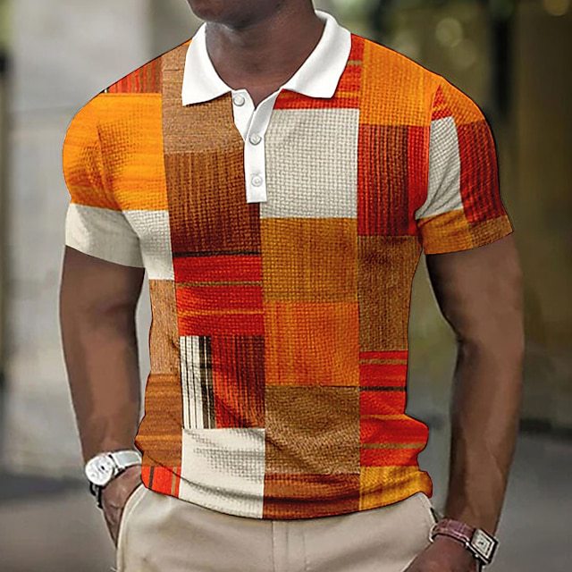 PATCHWORK POLO SHIRT FOR MEN