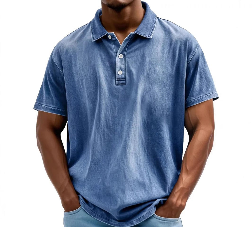 WASHED POLO SHIRT FOR MEN