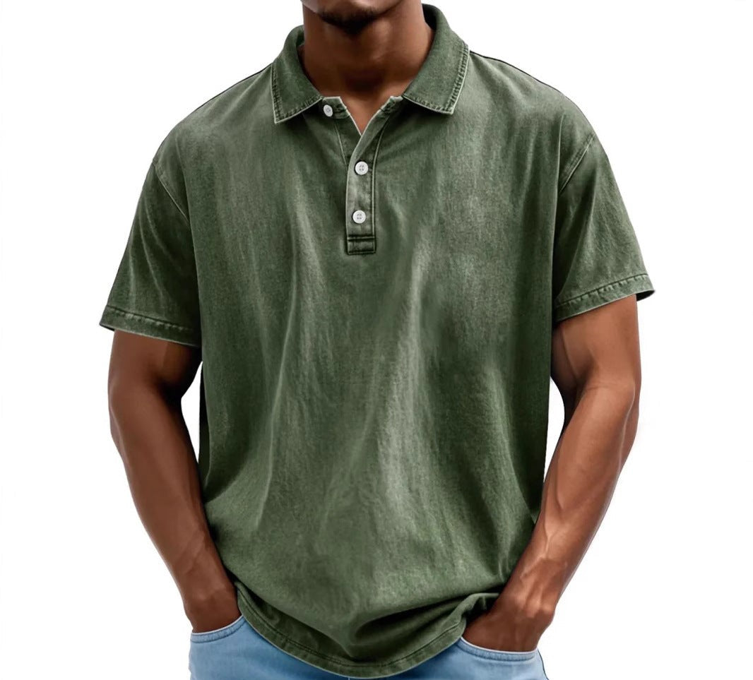 WASHED POLO SHIRT FOR MEN