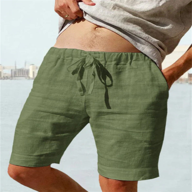 LINEN BEACH SHORTS FOR MEN