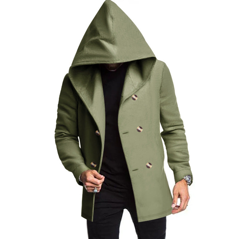 TWEED HOODED COAT FOR MEN