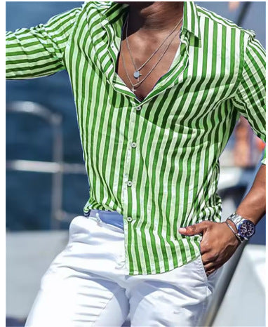 STRIPED SUMMER SHIRT FOR MEN