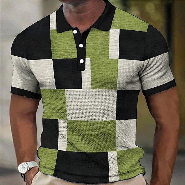 CHECKERED POLO SHIRT FOR MEN