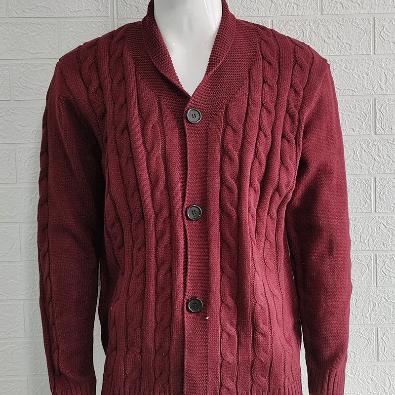 TEXTURED KNIT CARDIGAN FOR MEN