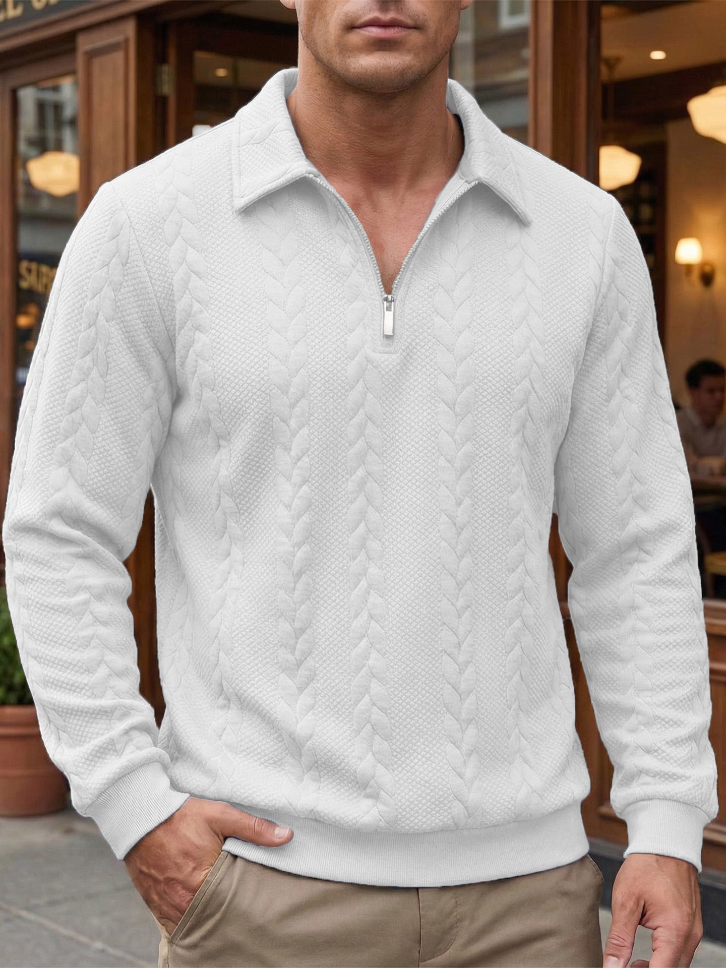 WENTWORTH LONDON | ELEGANT HALF-ZIP POLO FOR MEN