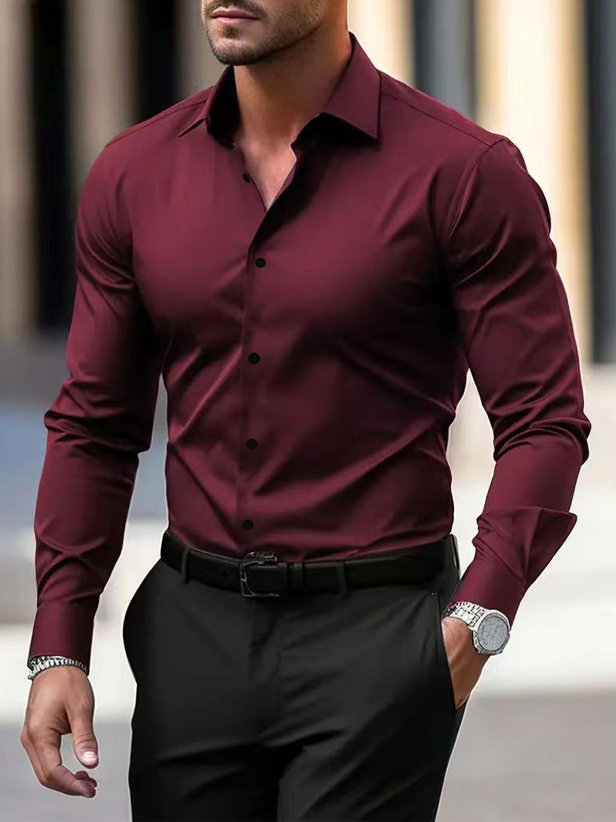 MICRO ELASTIC SHIRT FOR MEN