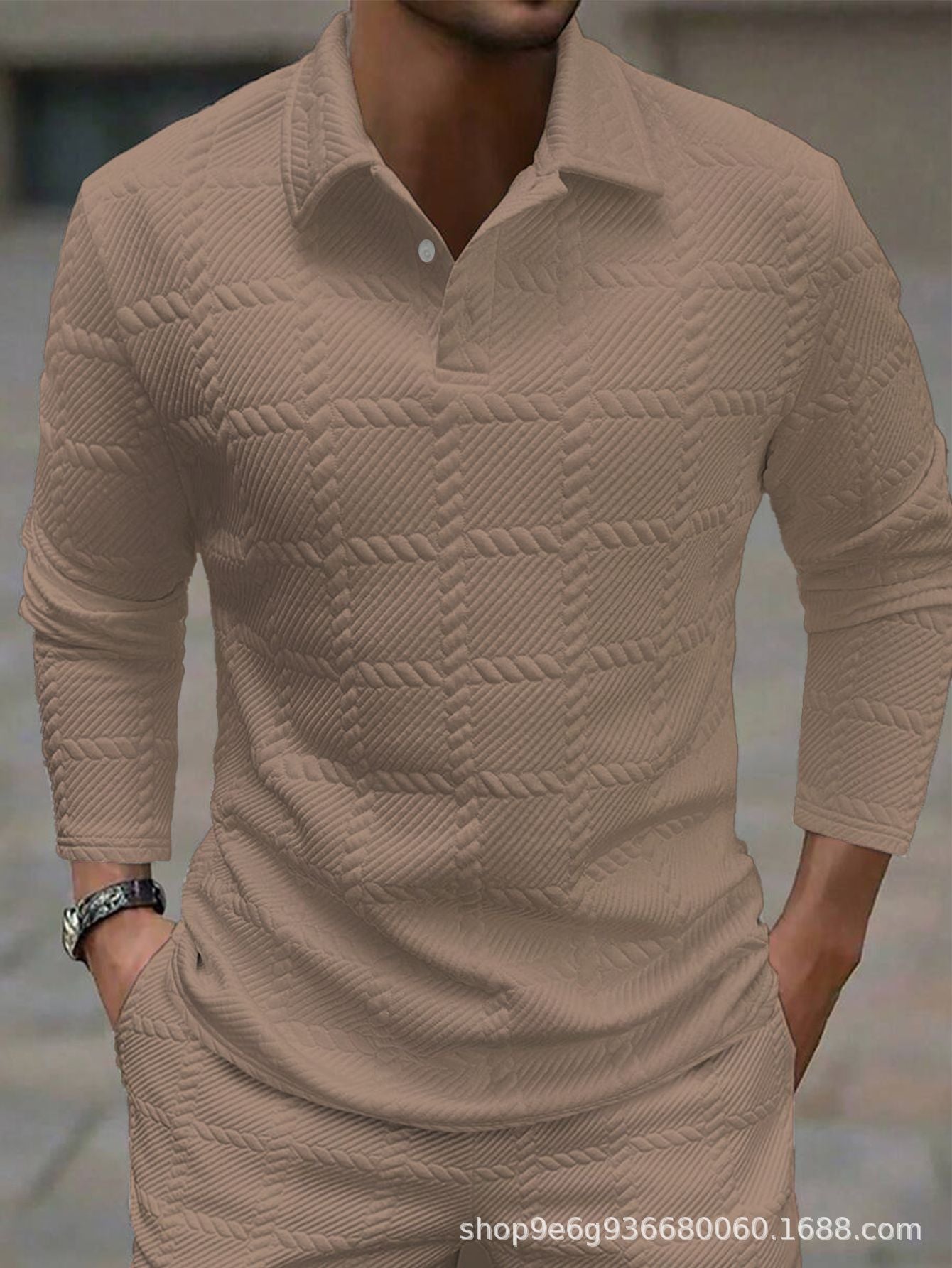 JACQUARD POLO SHIRT FOR MEN