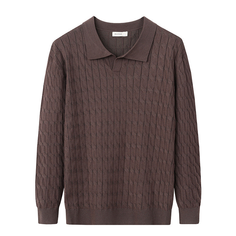 LOOSE POLO SWEATER FOR MEN