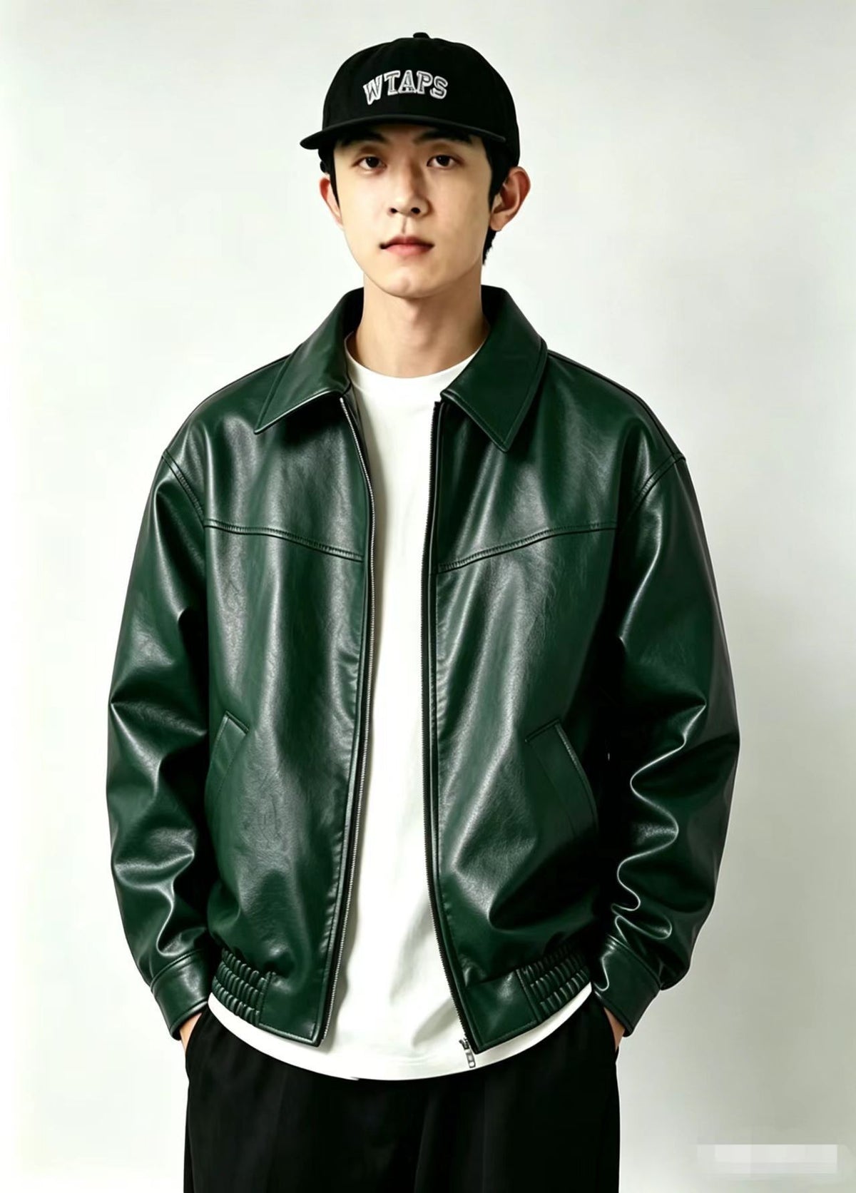 LEATHER EFFECT JACKET FOR MEN