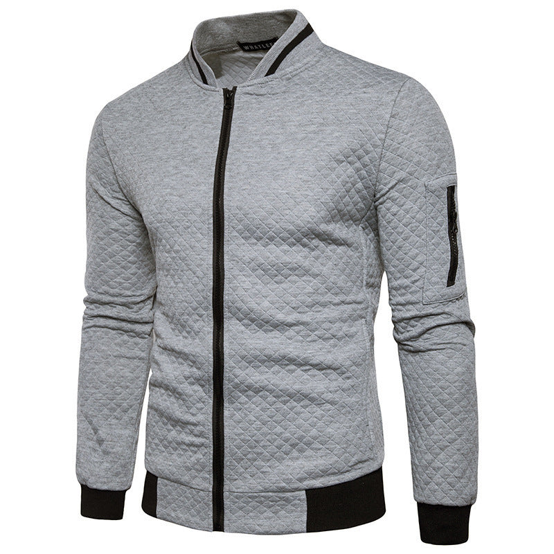 CHECKERED ZIPPER JACKET FOR MEN