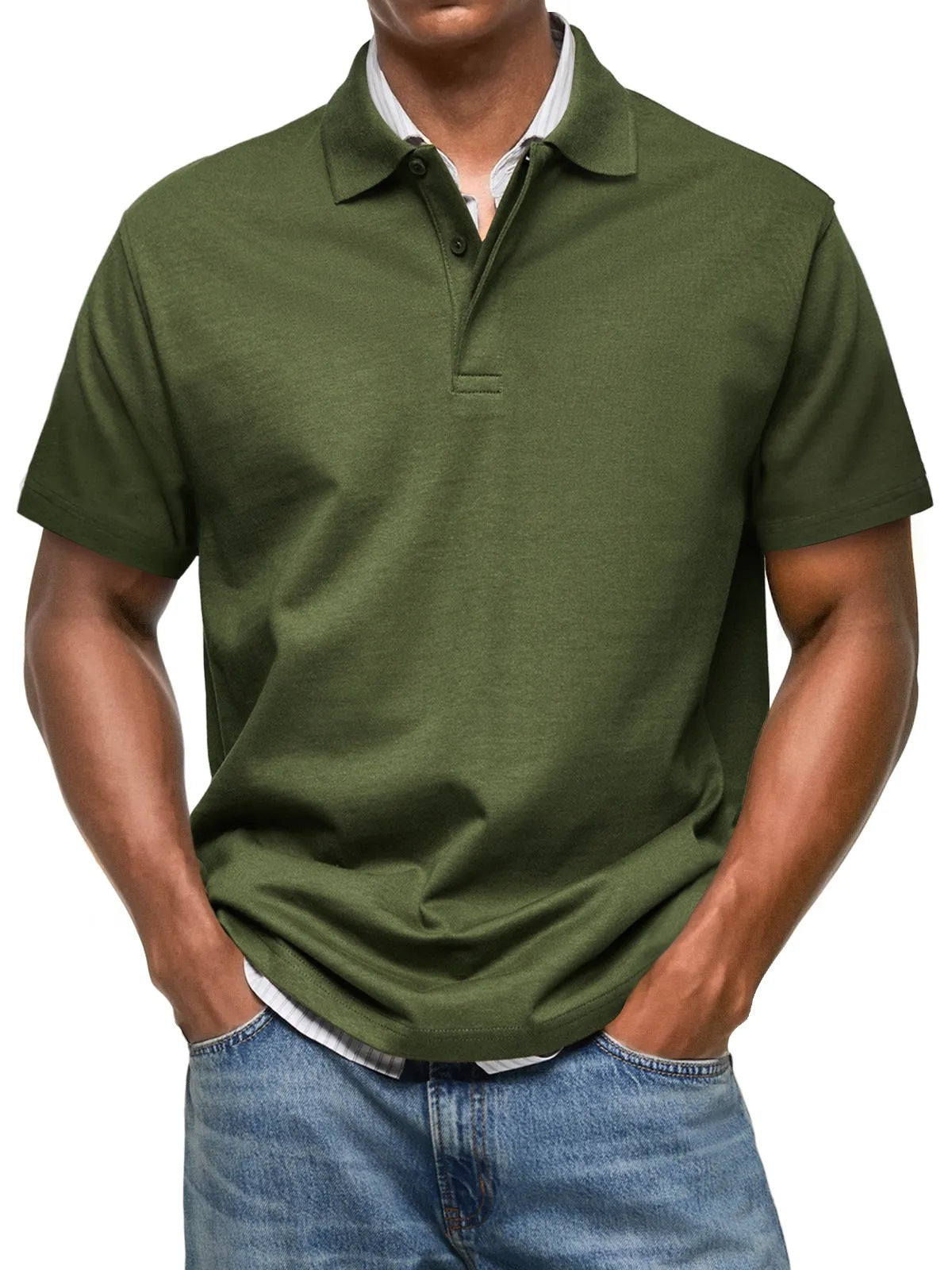 TEXTURED KNIT POLO SHIRT FOR MEN