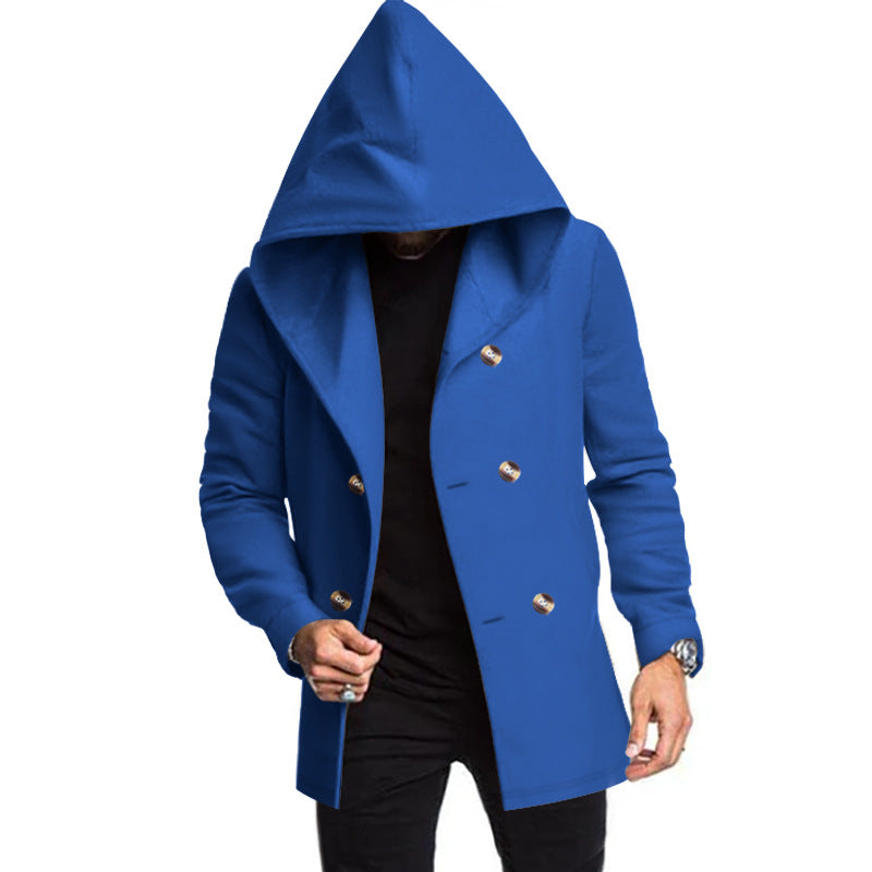 TWEED HOODED COAT FOR MEN