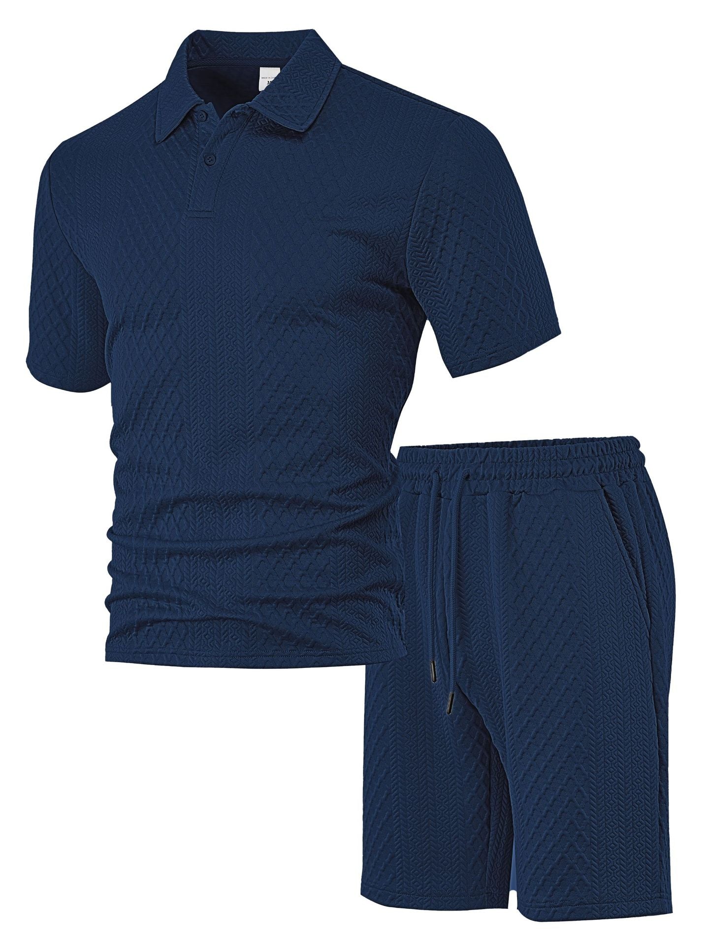 TEXTURED POLO SET FOR MEN