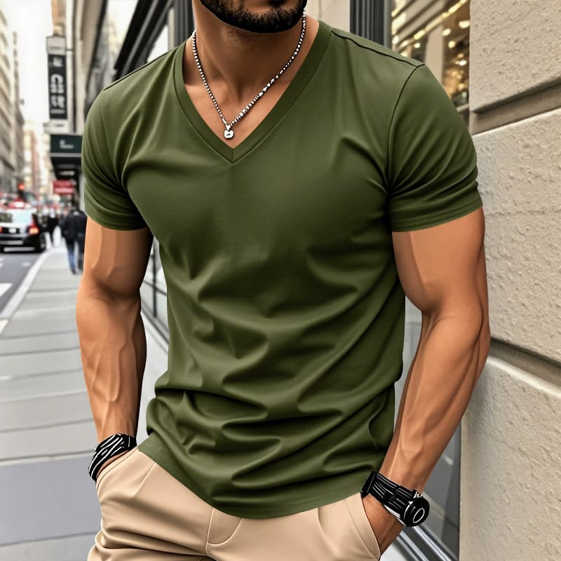 V NECK TEE FOR MEN