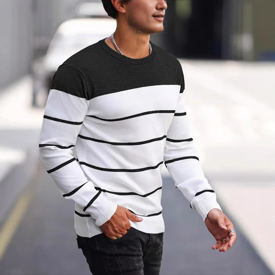 STRIPED KNIT SWEATER FOR MEN