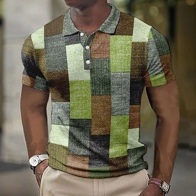 CHECKERED POLO SHIRT FOR MEN