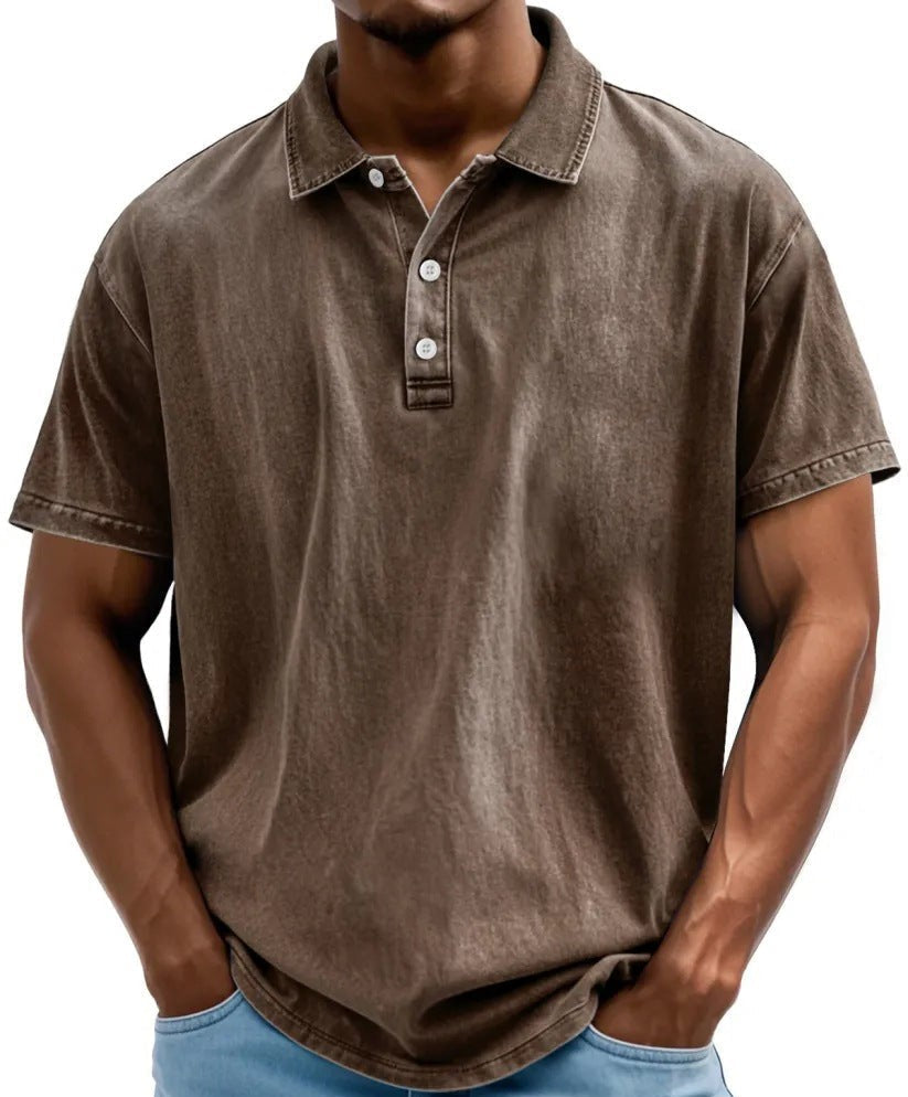 WASHED POLO SHIRT FOR MEN