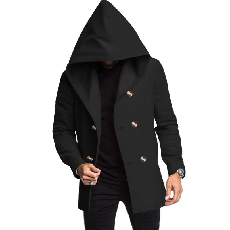 TWEED HOODED COAT FOR MEN