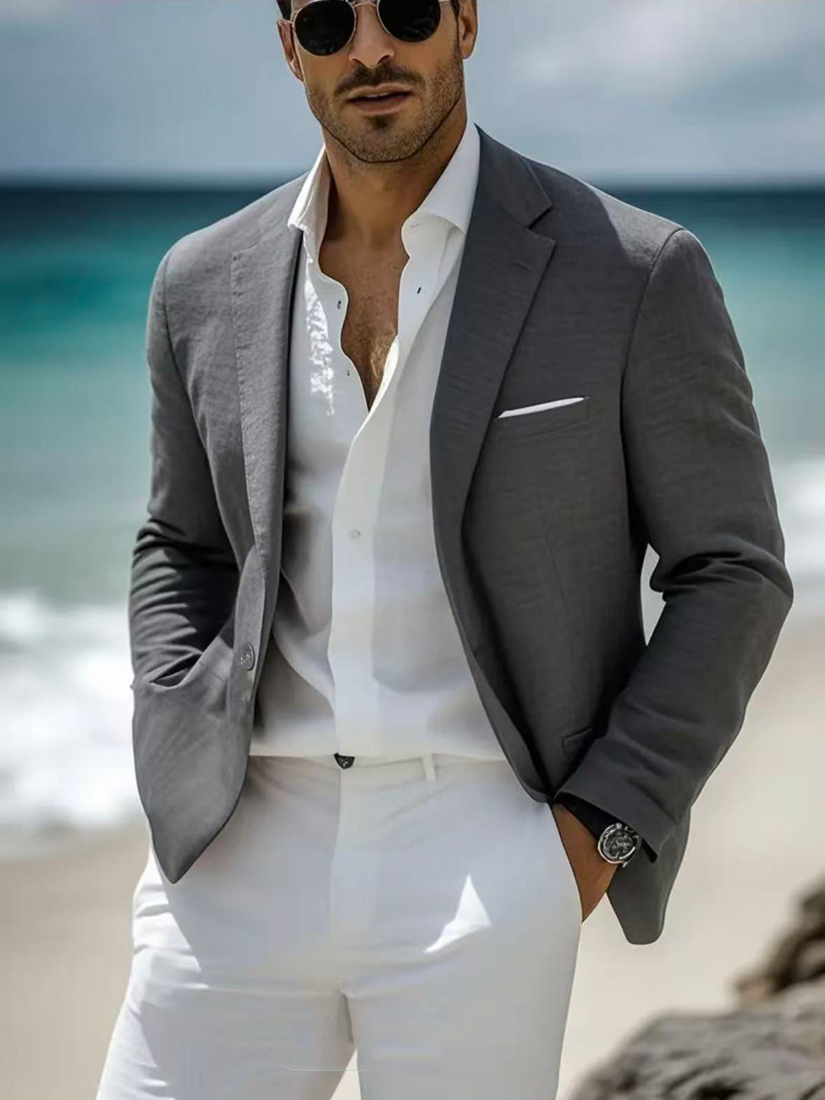 LAPEL FORMAL BLAZER FOR MEN