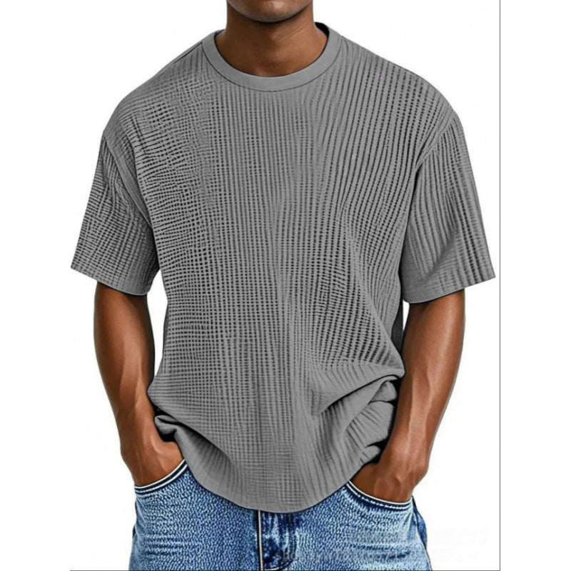 WAFFLE KNIT TEE FOR MEN