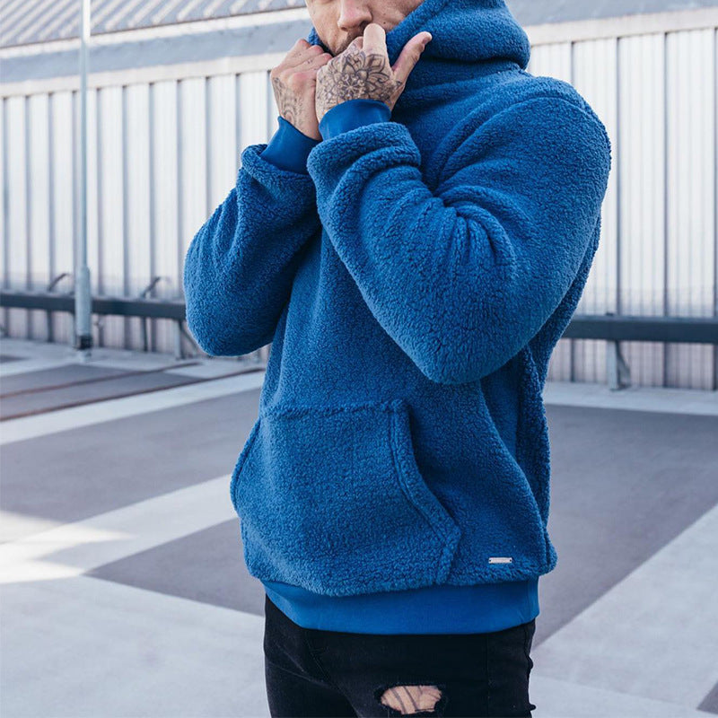 PLUSH HOODED ZIP HOODIE FOR MEN