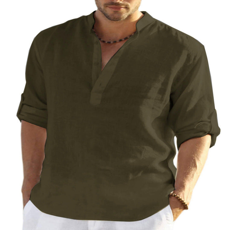 STAND COLLAR SHIRT FOR MEN