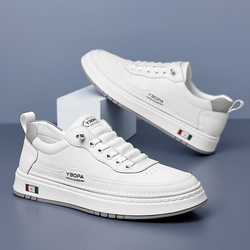 LEATHER CUSHIONED SNEAKERS FOR MEN