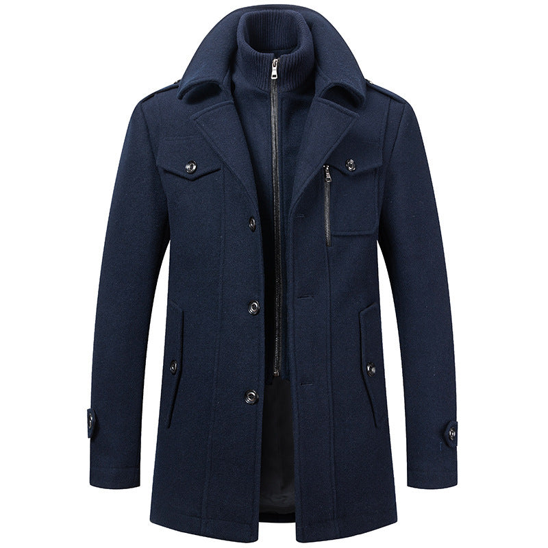 LONG BUTTON WINTER JACKET FOR MEN