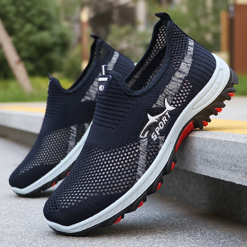MESH SLIP-ON SNEAKERS FOR MEN