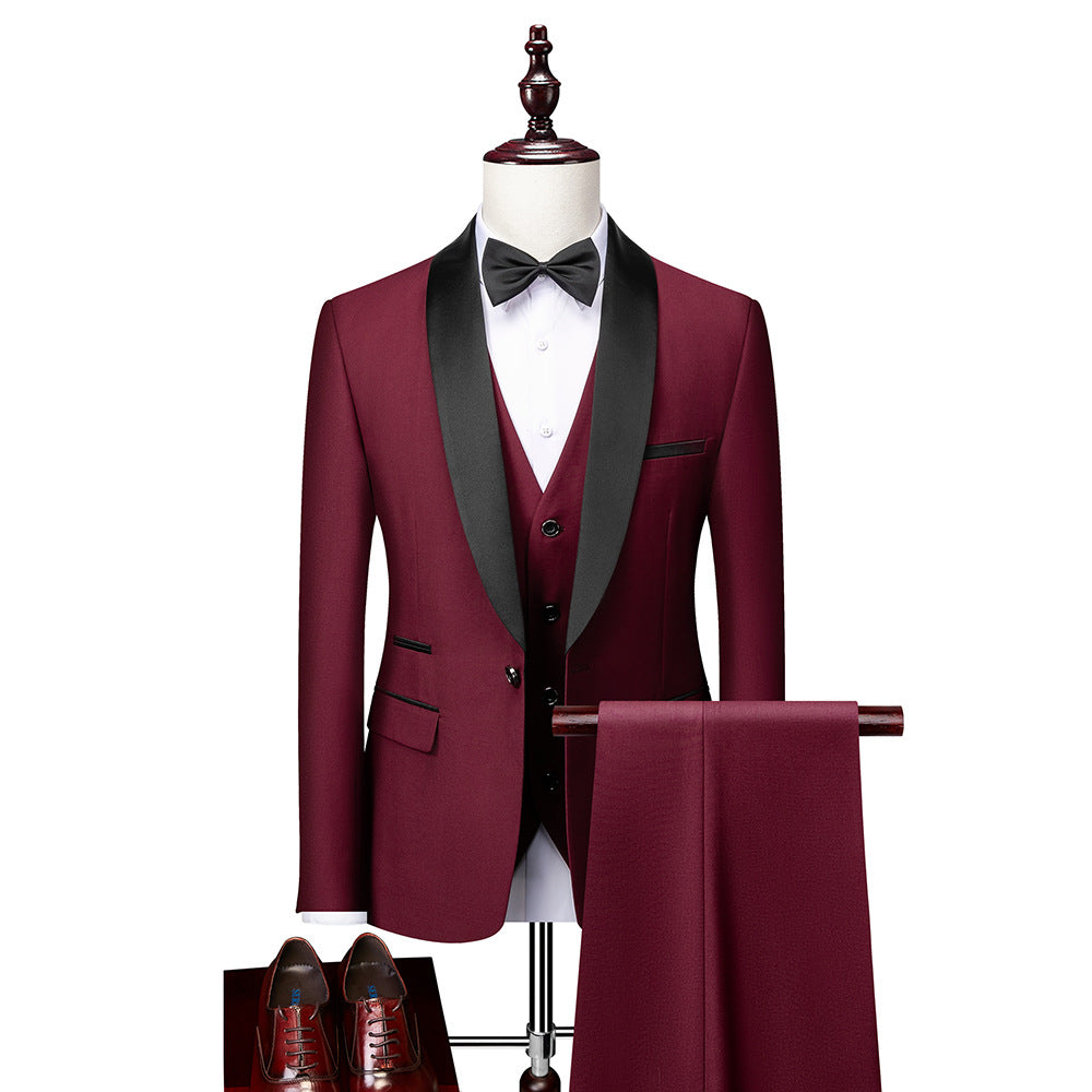 SLIM FIT THREE-PIECE SUIT FOR MEN