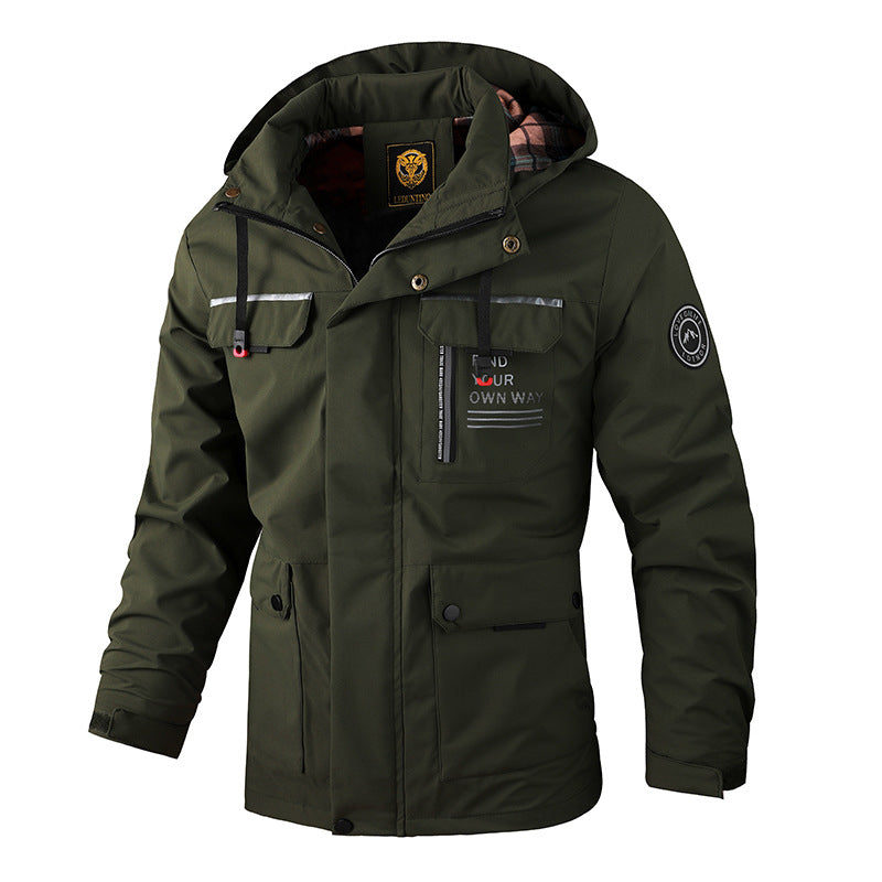 FLARED HOODED JACKET FOR MEN