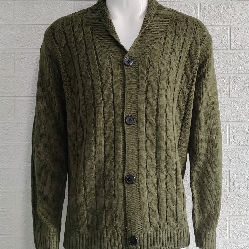 TEXTURED KNIT CARDIGAN FOR MEN