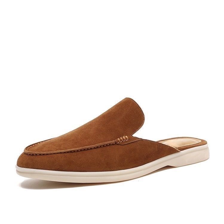 OPEN-BACK SUEDE MULES FOR MEN